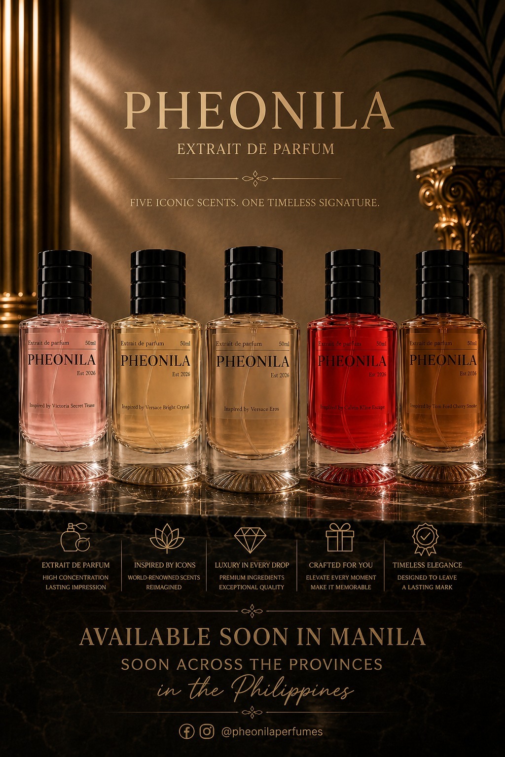 Pheonila perfume collection